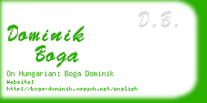 dominik boga business card